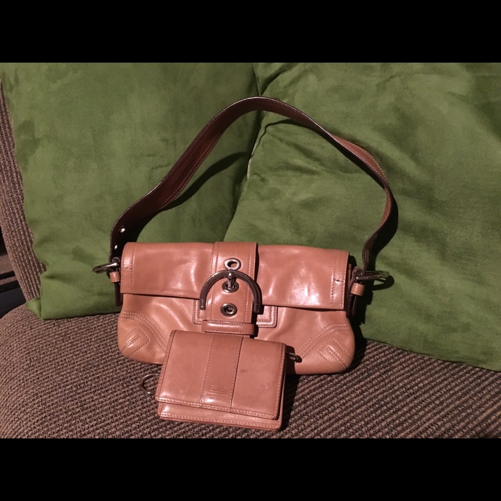 Coach mini handbag with matching wallet